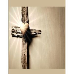 Heart and the Cross Christian Inspirational Notebook: 100 Pages 8.5" X 11" Wide